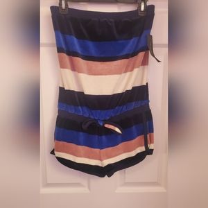 Marc Jacobs Striped Strapless Romper